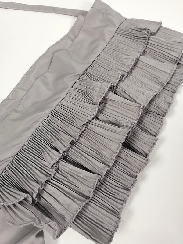 Volantés Robe Maxi Longue Manches Courtes avec Décolleté en V Profond