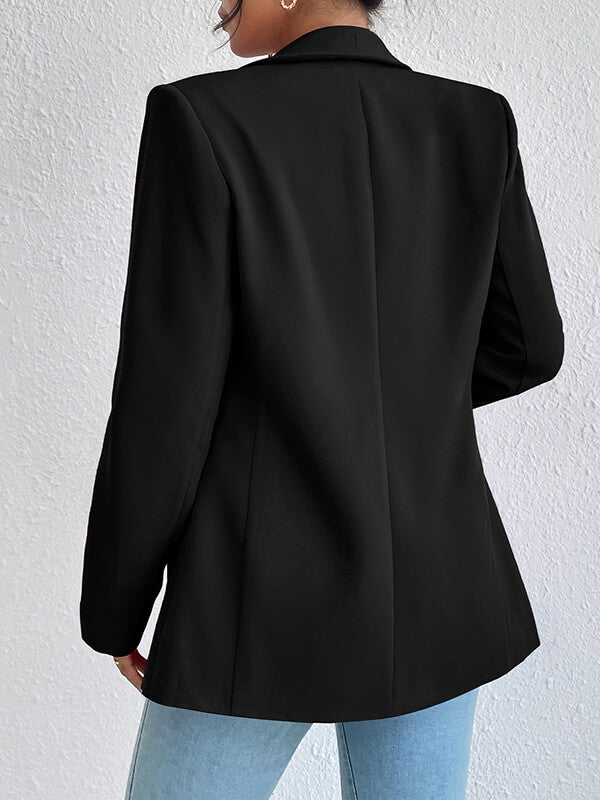 Airchics blazer avec poches col revers manches longues femme mode