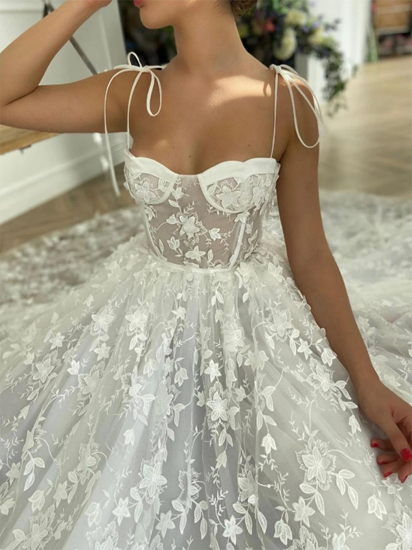Airchics robe longue dentelle bustier fluide élégant de soirée pour mariage