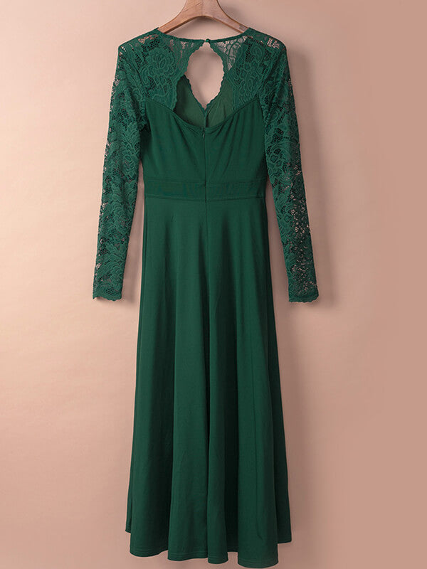 Vintage Long Robe en Dentelle à Court Devant Longue Derriere