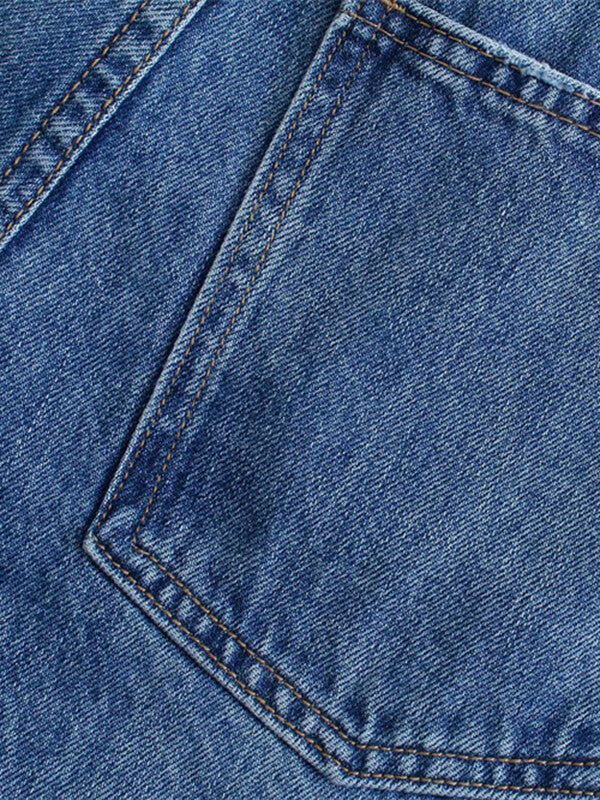 Airchics longue jeans droit larges jambes évasé déchiré troué femme mode