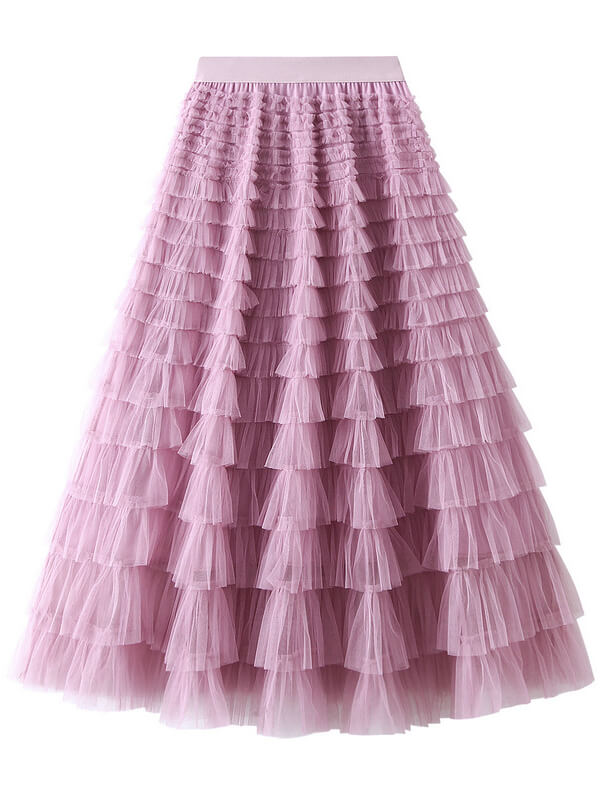 Airchics jupe longue tulle trapèze froufrou doux femme