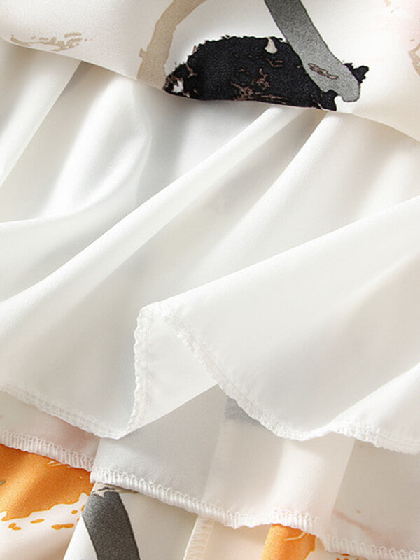 Airchics jupe longue trapèze mousseline motif mode femme