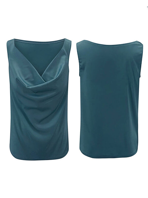 Airchics débardeur satin col bénitier sans manches élégant femme gilet