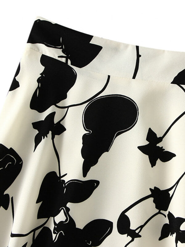 Airchics jupe longue trapèze mousseline imprimé à fleurie mode femme