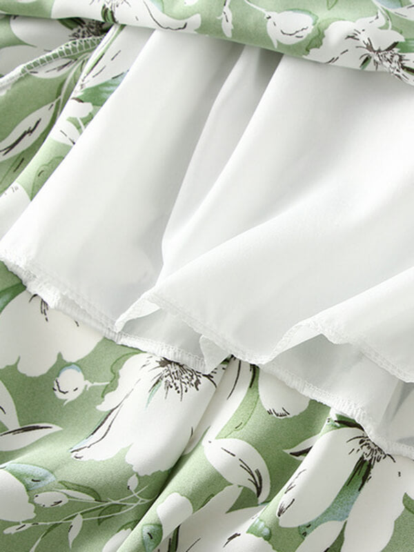 Airchics jupe longue trapèze imprimé à fleurie femme mode