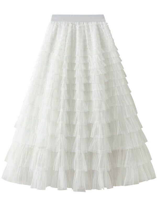 Airchics jupe longue tulle trapèze froufrou doux femme