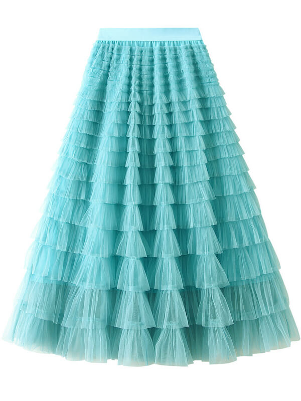 Airchics jupe longue tulle trapèze froufrou doux femme