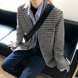 Airchics blazer carreaux boutonnage avec poches manches longues femme décontracté