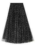 Airchics jupe longue trapèze bouffante tutu tulle brillante paillette mode femme