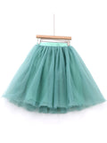 Airchics mi-longue jupe plissé bouffante tutu en tulle élégant femme vert d'eau