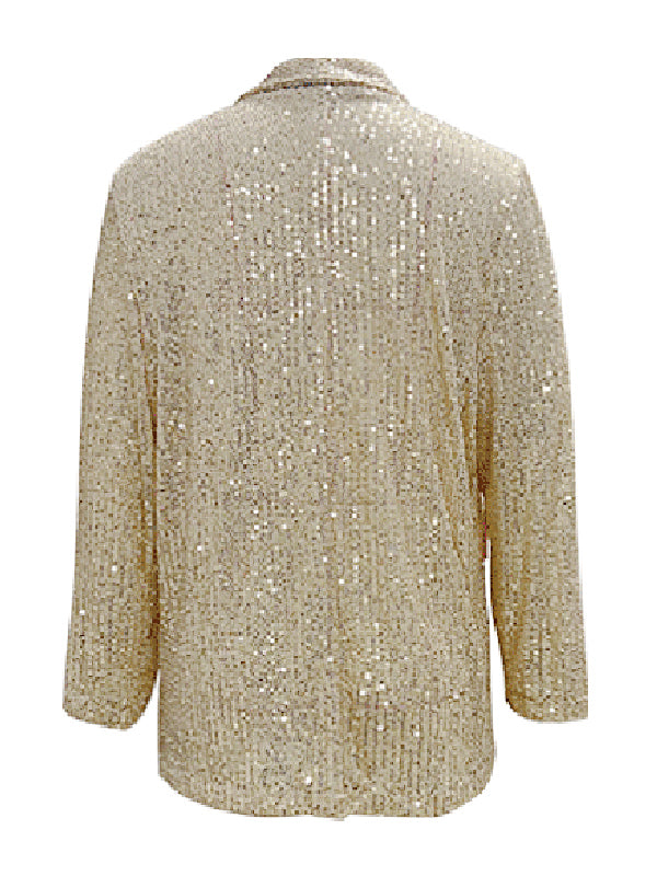 Airchics blazer brillante paillette double boutonnage femme mode