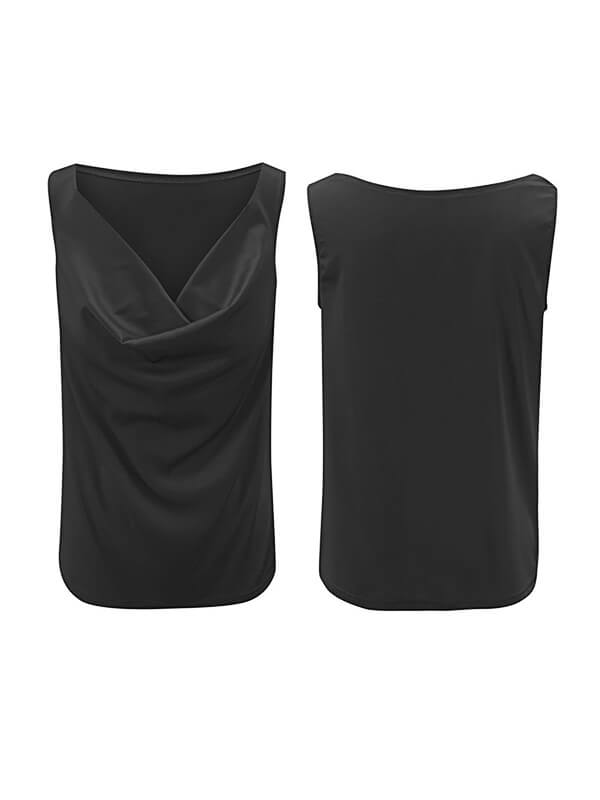 Airchics débardeur satin col bénitier sans manches élégant femme gilet