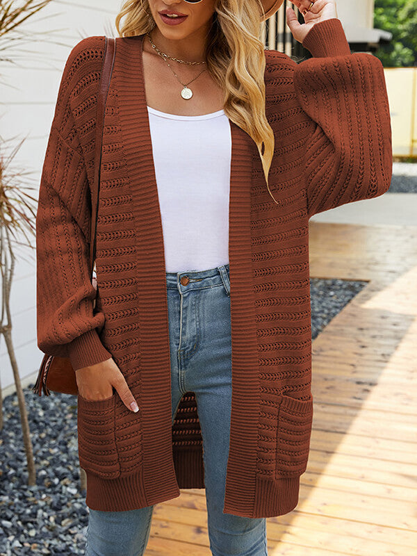 Airchics gilet avec poches manches bishop femme décontracté