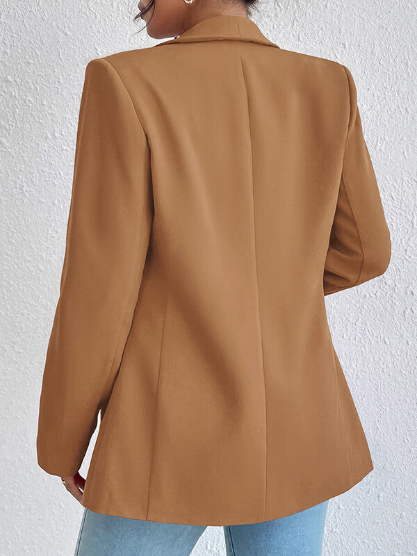 Airchics blazer avec poches col revers manches longues femme mode