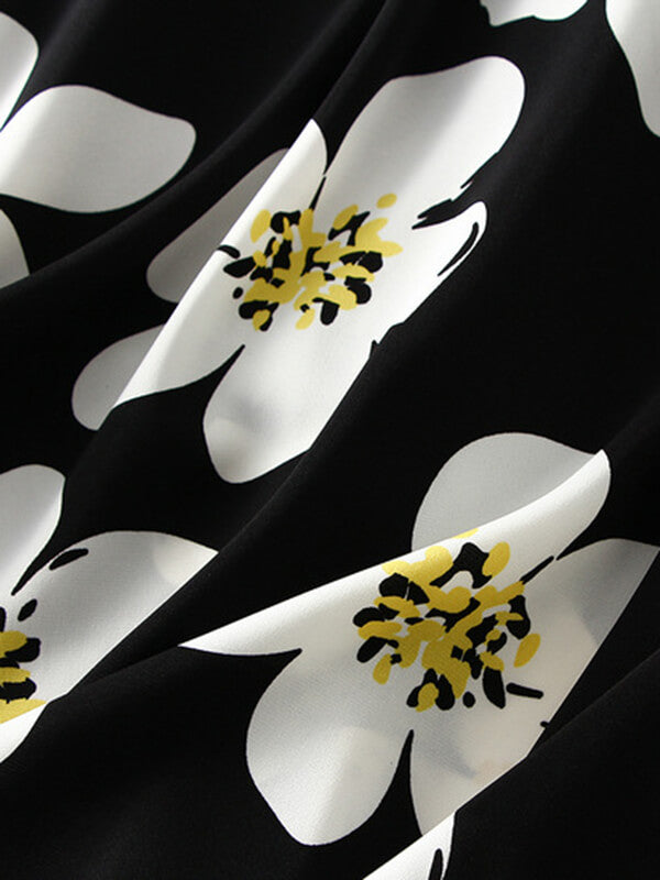 Airchics jupe longue trapèze imprimé à fleurie fluide mode femme