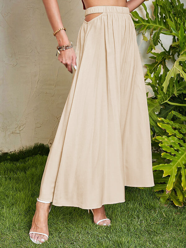 Airchics longue jupe trapèze taille élastique femme mode