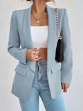 Airchics blazer avec poches col revers manches longues femme mode