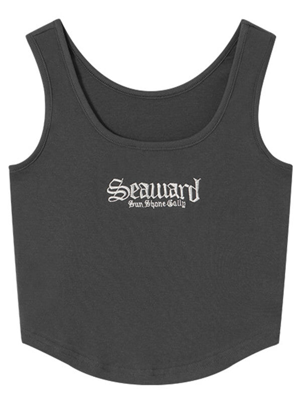 Airchics débardeur courte lettres irrégulière bretelle mode