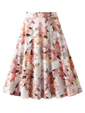 Airchics jupe longue trapèze imprimé à fleurie vintage femme