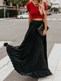 Airchics jupe maxi longue plissé élégant femme robe