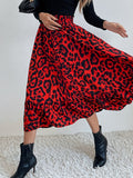 Airchics longue jupe trapèze léopard à volantée femme élégant mode