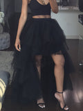 Airchics jupe longue à volantée tutu tulle swallowtail haut-bas noir
