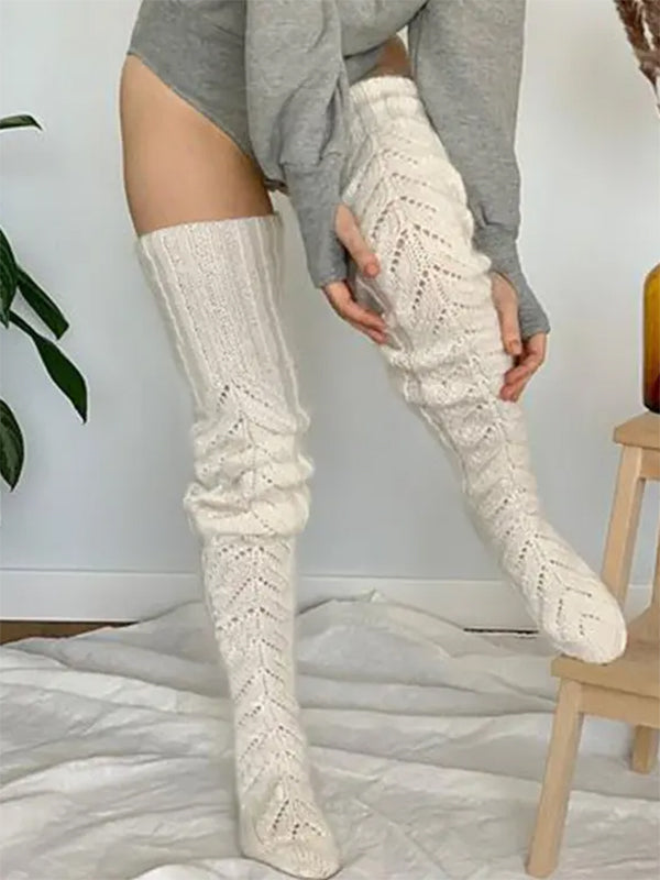 Airchics chaussette haute slim fitness unicolore femme casual mode automne hiver