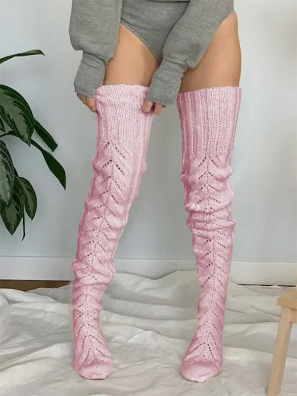 Airchics chaussette haute slim fitness unicolore femme casual mode automne hiver