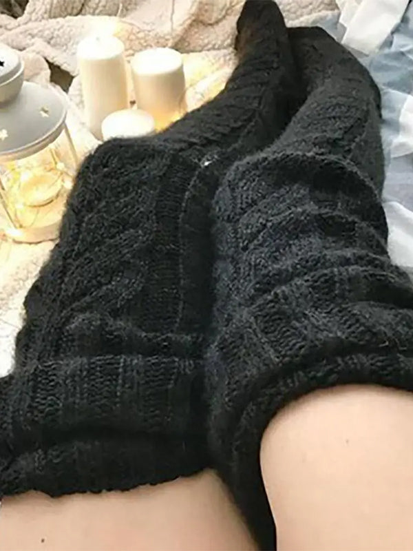 Airchics chaussette haute unicolore femme casual mode automne hiver