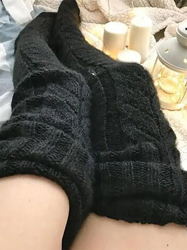 Airchics chaussette haute unicolore femme casual mode automne hiver