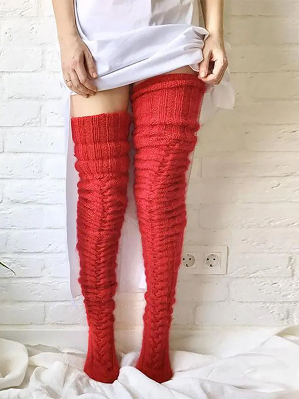 Airchics chaussette haute unicolore femme casual mode automne hiver