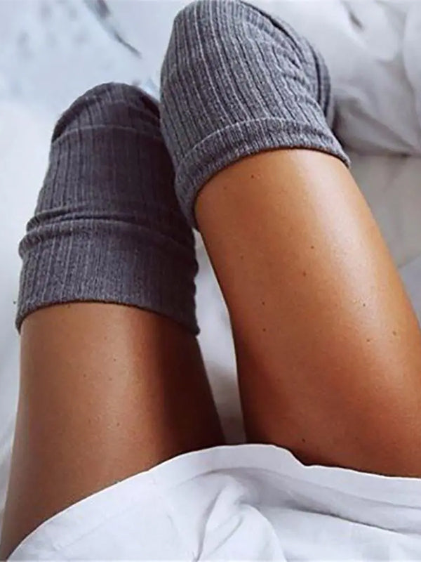 Airchics chaussette haute unicolore femme casual mode automne hiver