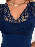 Airchics débardeur unicolore dentelle molleton v-cou sans manches femme mode automne hiver