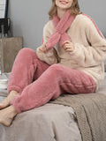 Airchics ensembles pyjama casual maison poilu couleur bloc costume deux pièces femme enceinte