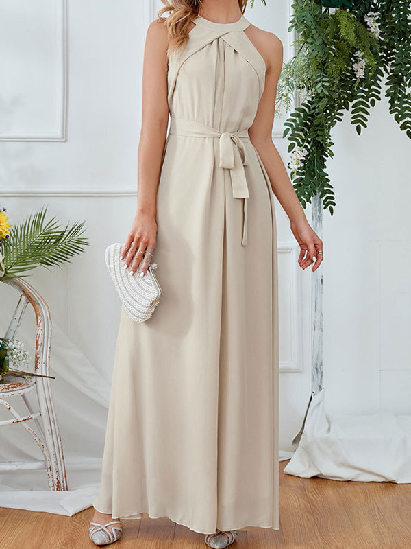 Airchics longue robe demoiselle d'honneur ceinture mode invité mariage