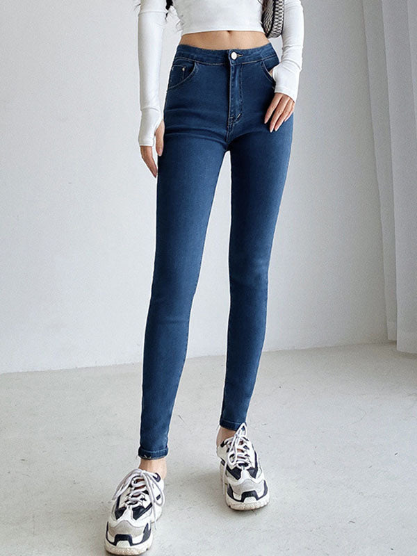 Airchics jean push up po taille haute slim mode femme denim pantalon