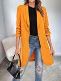 Airchics blazer mi-longue manches longues chic femme veste