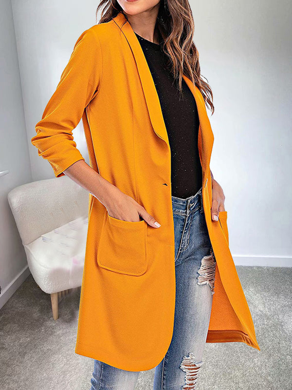 Airchics blazer mi-longue manches longues chic femme veste