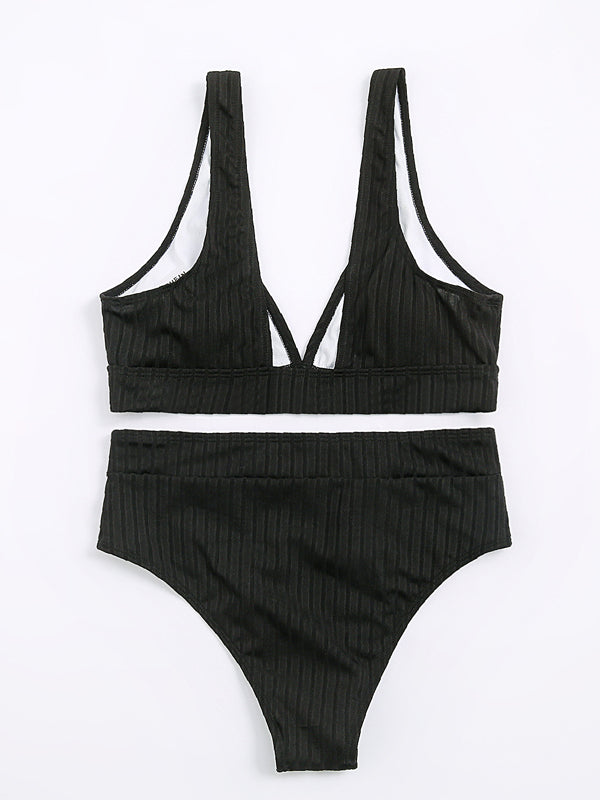 Airchics maillot de bain bretelle 2 pièces taille haute mode femme bikini
