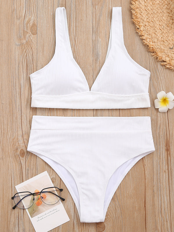 Airchics maillot de bain bretelle 2 pièces taille haute mode femme bikini