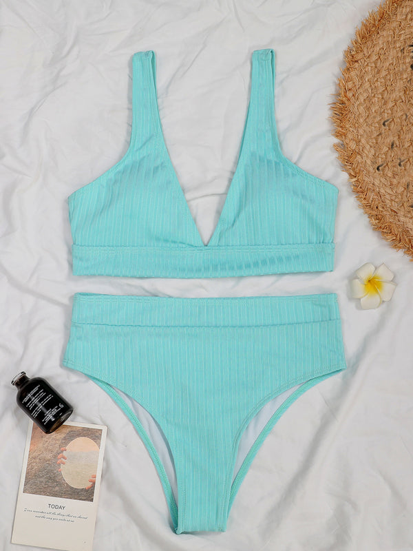 Airchics maillot de bain bretelle 2 pièces taille haute mode femme bikini