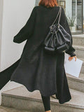 Décontracté Cardigan Longue en Maille avec Poches Femme Oversized