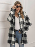 Airchics manteau à carreaux poches boutonnage mode décontracté femme surchemise