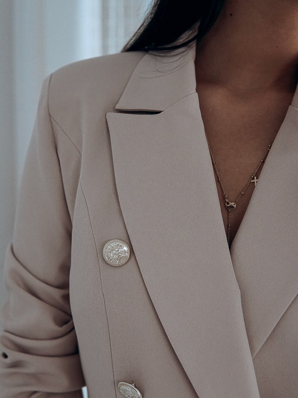 Airchics blazer double boutonnage manches longues élégant femme veste