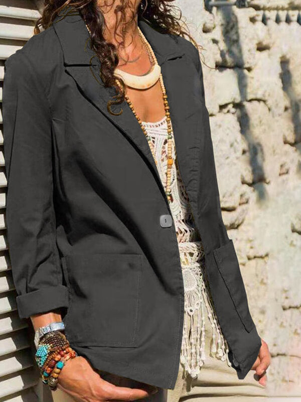 Airchics blazer boutons poches col revers décontracté femme