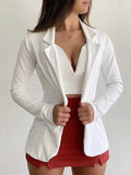 Airchics blazer boutons manches longues décontracté femme veste de bureau