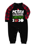 Airchics ensembles de pyjama imprimé lettres noël carreaux mode noir et rouge