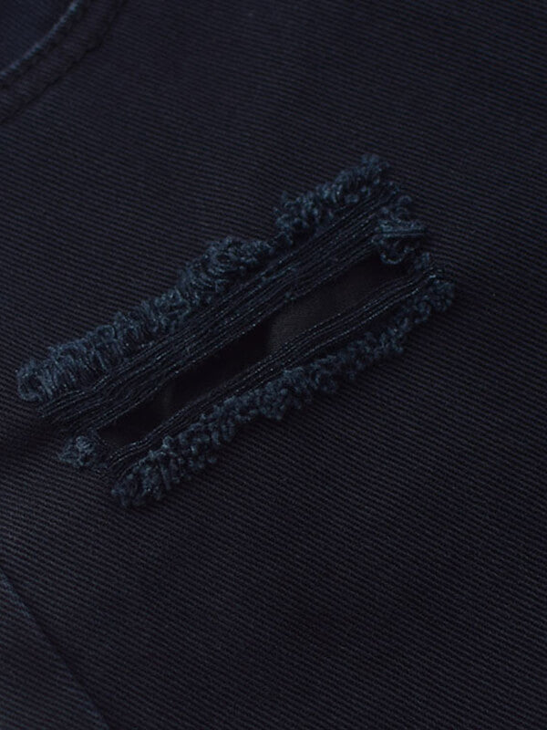 Airchics longue jeans droit déchiré troué fentes à la base femme mode