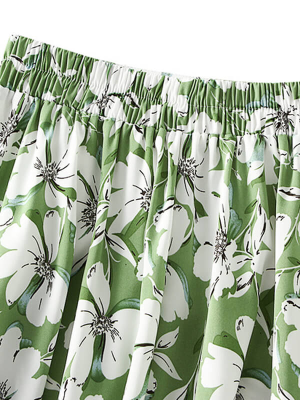 Airchics jupe longue trapèze imprimé à fleurie femme mode